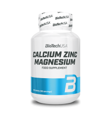 Кальций с Цинком и Магнием, Calcium Zinc Magnesium, BioTechUSA, 100 таблеток