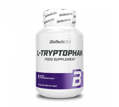 L-Триптофан, L-Tryptophan, BioTechUSA, 60 капсул