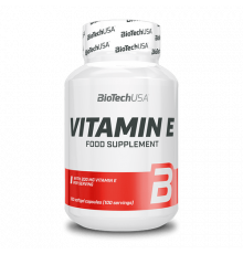 Витамин Е, Vitamin E, BioTechUSA, 100 желатиновых капсул