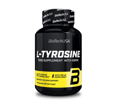 L-Тирозин, L-Tyrosine, BioTechUSA, 100 капсул