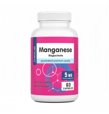 Бисглицинат марганца, Manganese Bisglycinate 5 mg, Chikalab, 60 капсул