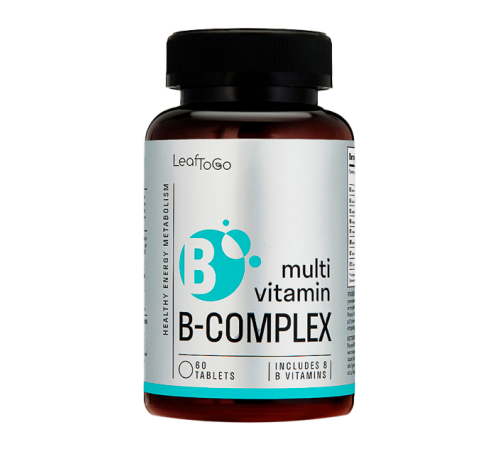 Комплекс витаминов группы B, Multivitamin B-complex, Leaf To Go, 60 таблеток