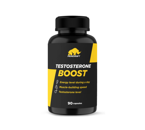 Бустер тестостерона, Testosterone BOOST, Prime Kraft, 90 капсул