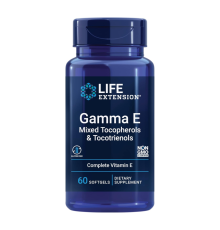 Витамин Е, Gamma E Mixed Tocopherols & Tocotrienols, Life Extension, 60 желатиновых капсул