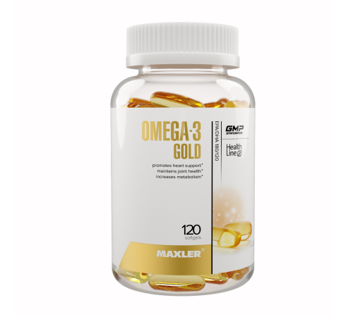 Омега-3 Голд, Omega-3 Gold, Maxler, 120 желатиновых капсул