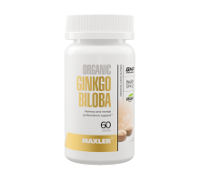 Гингко Билоба, Ginkgo Biloba Organic, Maxler, 60 таблеток