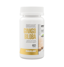Гингко Билоба, Ginkgo Biloba Organic, Maxler, 60 таблеток