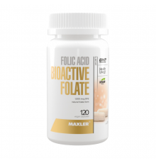 Фолиевая кислота, Folic Acid Bioactive Folate 5-MTHF, Maxler, 120 вегетарианских капсул