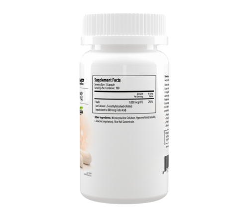 Фолиевая кислота, Folic Acid Bioactive Folate 5-MTHF, Maxler, 120 вегетарианских капсул