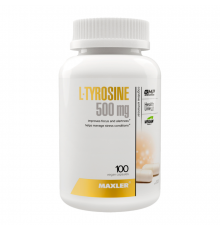 L-Тирозин, L-Tyrosine 500 mg, Maxler, 100 вегетарианских капсул