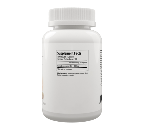 Лизин, Lysine 500 mg, Maxler, 100 вегетарианских капсул