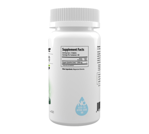 Спирулина, Spirulina Organic 500 mg, Maxler, 180 таблеток