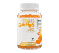 Витамин C для детей Апельсин, Vitamin C For Kids Orange, Maxler, 90 жевательных пастилок