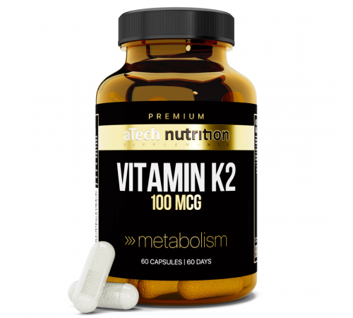 Витамин К2, Vitamin K2, aTech Nutrition Premium, 60 желатиновых капсул