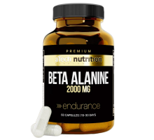 Бета-аланин, Beta-Alanine, aTech Nutrition Premium, 60 желатиновых капсул