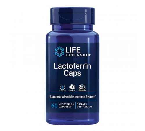 Лактоферрин, Lactoferrin Caps, Life extension, 60 вегетарианских капсул