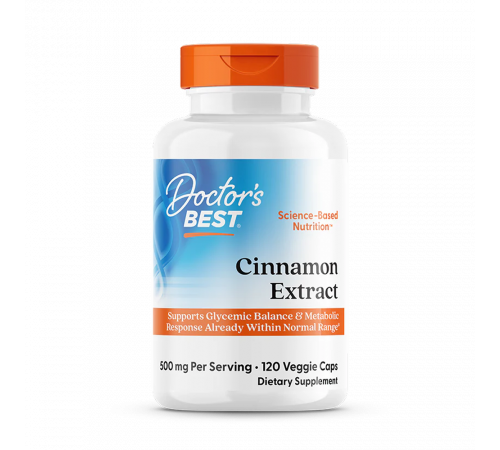 Экстракт корицы с Cinnulin PF 250 мг, Cinnamon Extract with Cinnulin PF 250 mg, Doctor's best, 120 вегетарианских капсул