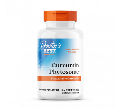 Куркумин с Meriva 500 мг, Curcumin Phytosome with Meriva 500 mg, Doctor's best, 180 вегетарианских капсул