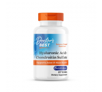 Коллаген с гиалуроновой кислотой и хондроитином, Hyaluronic Acid + Chondroitin Sulfate with BioCell Collagen, Doctor's Best, 60 таблеток