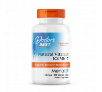 Натуральный витамин K2 с MenaQ7, Natural Vitamin K2 MK-7 with MenaQ7, Doctor's best, 180 вегетарианских капсул