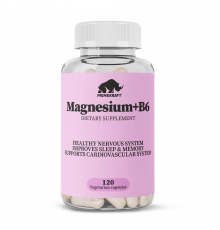 Магний Б6, Magnesium+B6, Prime Kraft, 120 вегетарианских капсул