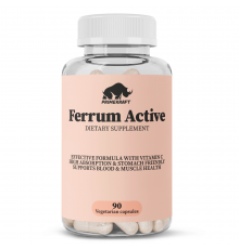 Железо Феррум Актив, Ferrum Active, Prime Kraft, 90 вегетерианских капсул