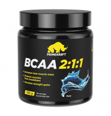 Аминокислотный комплекс БЦАА 2:1:1 без вкуса, ВСАА 2:1:1 Pure, Prime Kraft, 150 гр