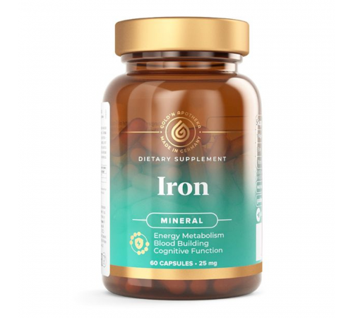 Железо 25 мг, Iron 25 mg, Apotheka, 60 капсул