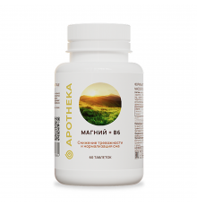 Магний + B6, Magne+B6, Apotheka, 60 таблеток