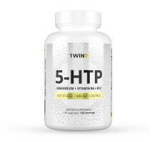 5-Гидрокситриптофан с Магнием и Витаминами В6 и В12, 5-HTP with Magnesium and Vitamin B, 1Win, 60 капсул