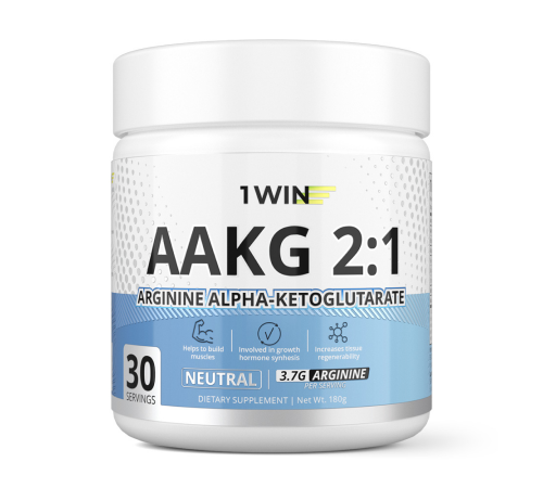 Аргинин альфа-кетоглутарат ААКГ, AAKG Neutral, 1Win, 180 г
