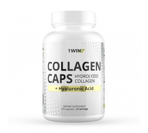 Коллаген + Гиалуроновая кислота, Collagen + Hyaluronic Acid, 1Win, 155 капсул