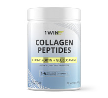 Коллаген + Витамин С с Глюкозамином и Хондроитином, Collagen + Vtamin C + Glucosamine and Chondroitin Neutral, 1Win, 180 г