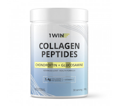Коллаген + Витамин С с Глюкозамином и Хондроитином, Collagen + Vtamin C + Glucosamine and Chondroitin Neutral, 1Win, 180 г