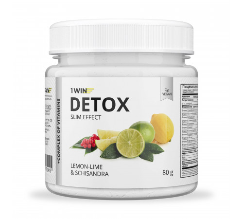 Детокс "Лимон-Лайм", Detox Lemon-Lime + Schisandra, 1Win, 80 г