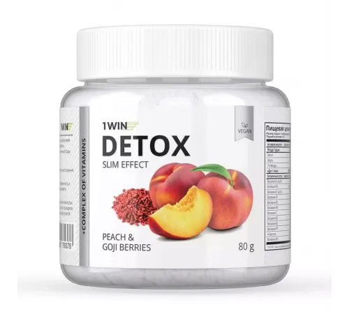 Детокс "Персик и Ягоды Годжи", Detox Peach + Goji Berries, 1Win, 80 г