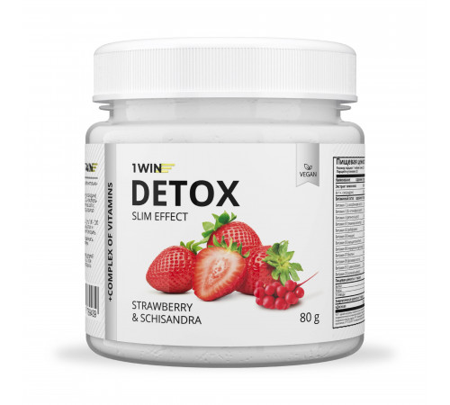 Детокс "Клубника", Detox Strawberry + Schisandra, 1Win, 80 г