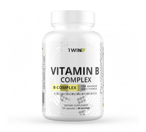 Комплекс Витаминов группы В, Vitamin B Complex, 1Win, 60 капсул