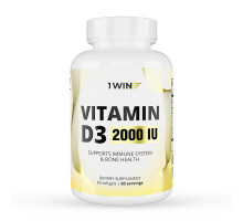 Витамин Д3 2000 МЕ, Vitamin D3 2000 IU, 1Win, 60 капсул