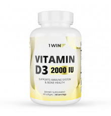 Витамин Д3 2000 МЕ, Vitamin D3 2000 IU, 1Win, 60 капсул
