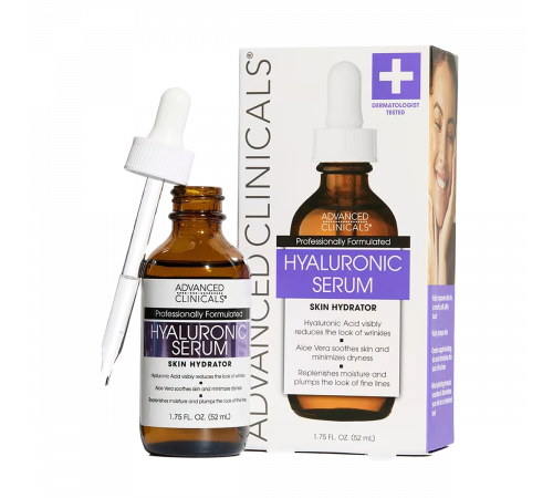 Гиалуроновая сыворотка, Hyaluronic Serum, Advanced Clinicals, 52 мл