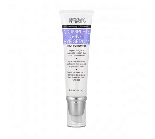 Комплексная сыворотка для глаз 5-в-1, Complete 5-In-1 Eye Serum, Advanced Clinicals, 59 мл