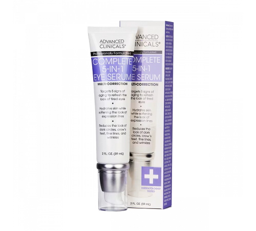 Комплексная сыворотка для глаз 5-в-1, Complete 5-In-1 Eye Serum, Advanced Clinicals, 59 мл