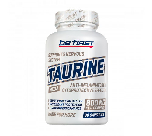 Таурин, Taurine MEGA, Be First, 90 капсул