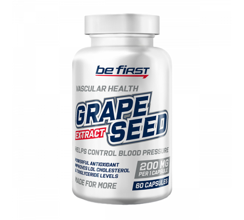 Экстракт виноградных косточек, Grape Seed Extract, Be First, 60 капсул