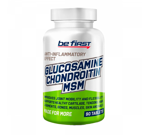 Глюкозамин + Хондроитин + МСМ, Glucosamine+Chondrotin+MSM, Be First, 90 таблеток