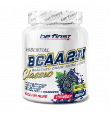 Аминокислоты БЦАА со вкусом Ежевика, BCAA 2:1:1 Classic Powder, Be First, 200 г