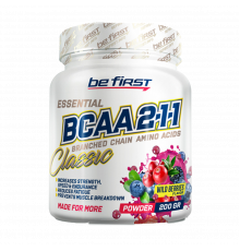 Аминокислоты БЦАА со вкусом Лесные ягоды, BCAA 2:1:1 Classic Powder, Be First, 200 г