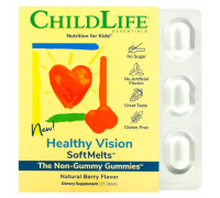 Комплекс для поддержки зрения у детей, Healthy Vision SoftMelts, Natural Berry, ChildLife, 27 таблеток