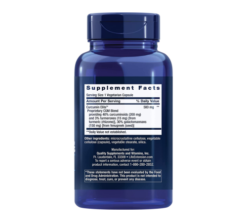 Экстракт куркумы, Curcumin Elite, Life Extension, 60 капсул